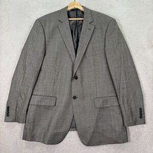 NEW Ponto Uomo Platinum Mens 46R Wool Blazer‎ Jacket Houndstooth Casual Preppy